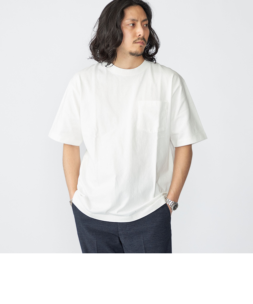 SHIPS: コットンUSA クルーネック ポケット Tシャツ
