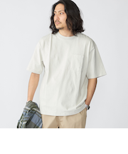 SHIPS: コットンUSA クルーネック ポケット Tシャツ