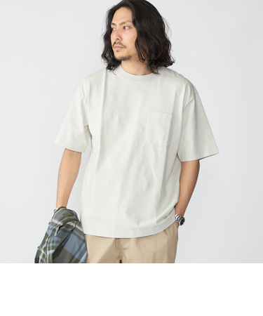SHIPS: コットンUSA クルーネック ポケット Tシャツ