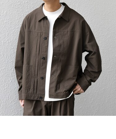 SHIPS any:〈撥水/軽量/ストレッチ〉SOLOTEX(R) シアサッカー トラック ブルゾン 25SS(セットアップ対応)◇