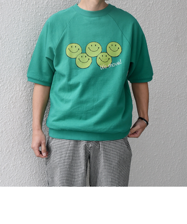 【SHIPS any別注】athletic wear MASON: スマイルマーク/刺繍 スウェット Tシャツ◇