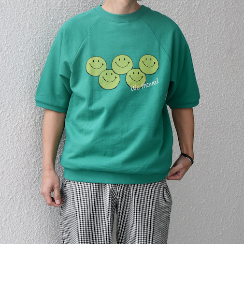 【SHIPS any別注】athletic wear MASON: スマイルマーク/刺繍 スウェット Tシャツ◇