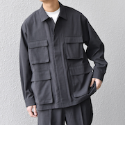 SHIPS any:〈通気性/遮熱〉CALCULO サマートロピカル BDU シャツ◇