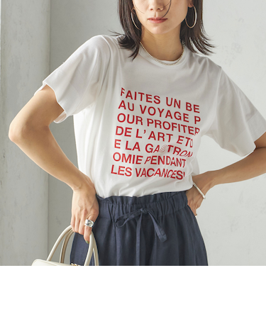 SHIPS Primary Navy Label:ロゴ TEE