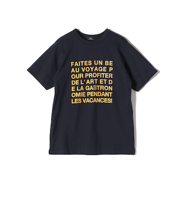 SHIPS Primary Navy Label:ロゴ TEE