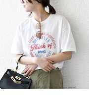 GOOD ROCK SPEED:〈洗濯機可能〉NYC ラウンド ロゴ プリント TEE