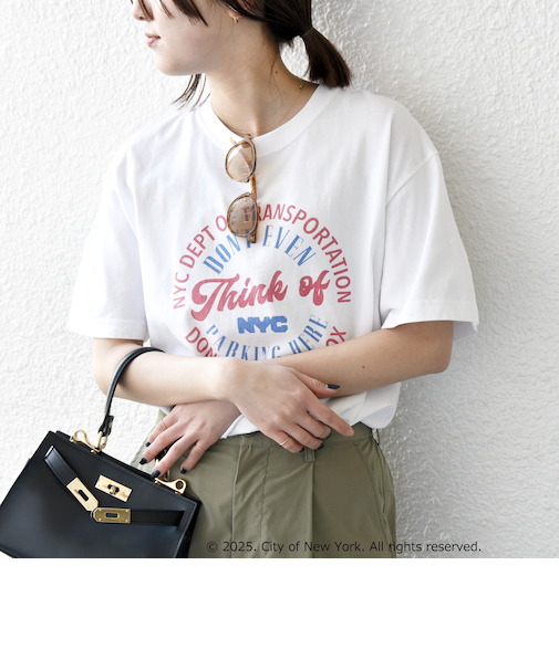 GOOD ROCK SPEED:〈洗濯機可能〉NYC ラウンド ロゴ プリント TEE