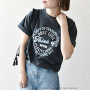 GOOD ROCK SPEED:〈洗濯機可能〉NYC ラウンド ロゴ プリント TEE