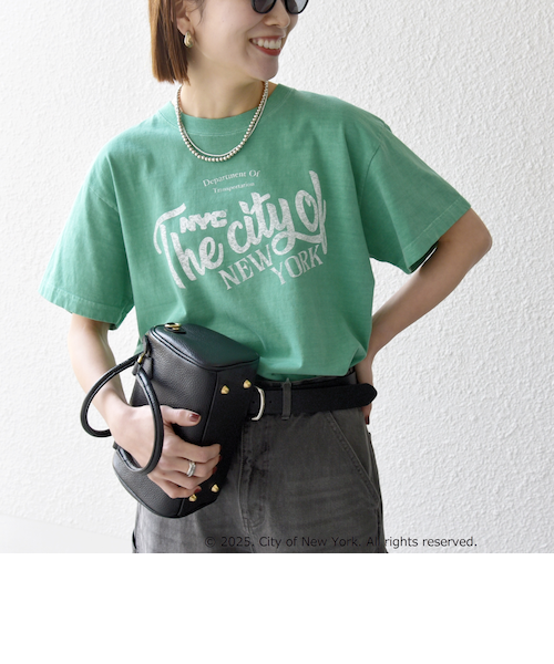 GOOD ROCK SPEED:〈洗濯機可能〉NYC カラー ロゴ プリント TEE