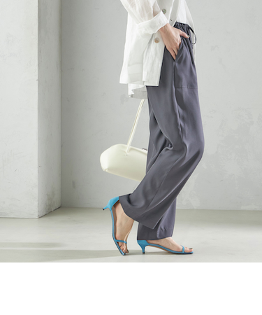 〈手洗い可能〉キュプラ混 ツイル ポケット パンツ