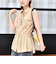〈手洗い可能〉IMPERIAL LINEN Wポケット ノースリーブ シャツ