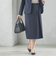 トリアセテート混 セミ タイト スカート