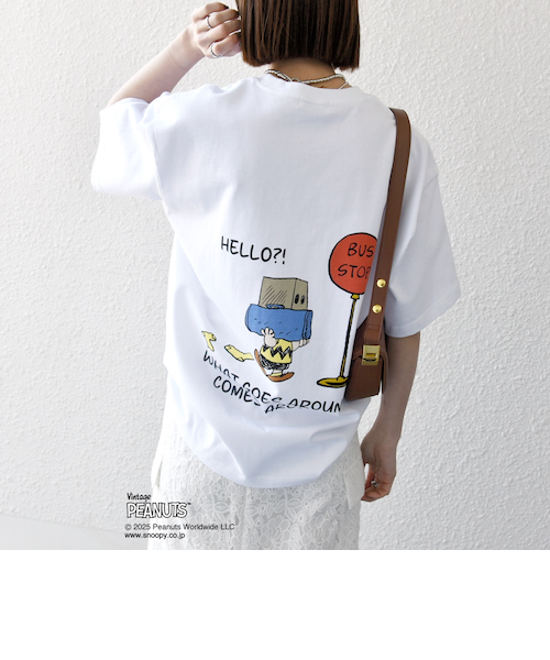 SHIPS any: SNOOPY コラボ NOT THERE グラフィック バック