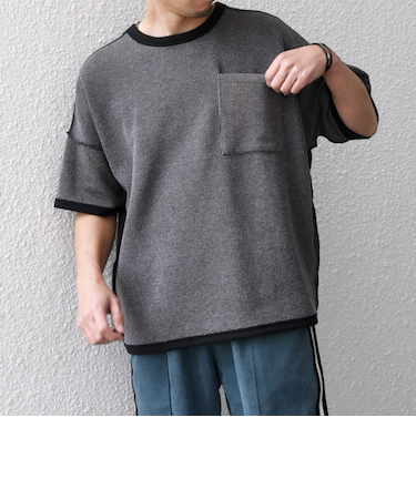 SHIPS any:〈洗濯機可能〉コードパイル リバーシブル Tシャツ◇