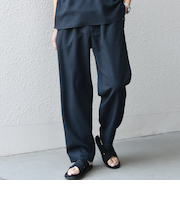 SHIPS any:〈洗濯機可能〉リネンライク セミワイド パンツ(セットアップ対応) 25SS◇