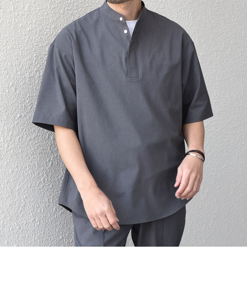 SHIPS any:〈吸水速乾〉Rapidry バンドスキッパー プルオーバー シャツ(セットアップ対応)◇