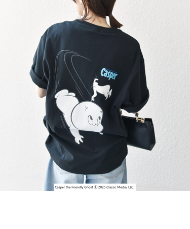SHIPS any: CASPER ワンポイント/バックプリント コラボ Tシャツ◇