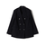 SHIPS Primary Navy Label:麻混 ストライプ ストレッチ ダブル ジャケット