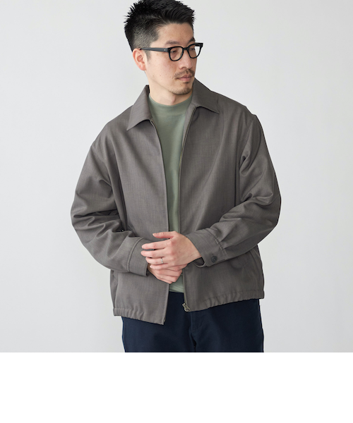 タグ付き未使用♪シップスゆったりウォータープルーフ加工ジップアップブルゾン♪ SHIPS Colors:〈手洗い可能〉メッシュ ノーカラー ジップ