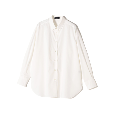 SHIPS Primary Navy Label:コットン タイプライター ビッグ シャツ