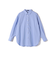 SHIPS Primary Navy Label:コットン タイプライター ビッグ シャツ