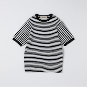 Slopeslow: Cotton interlock stripe crew neck T