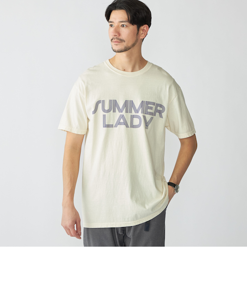 【SHIPS別注】THE DAY ON THE BEACH: ガーメントダイ プリント Tシャツ