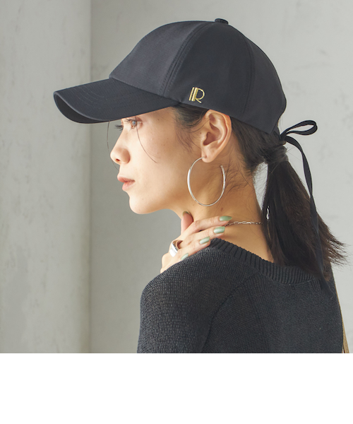 美品　yori UV撥水リボンキャップ 6月下旬発送予定 UV日よけ付きリボンキャップ【shichaku