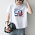 【SHIPS any別注】KNiTS:〈洗濯機可能〉ラウンドヘム プリント ショート TEE