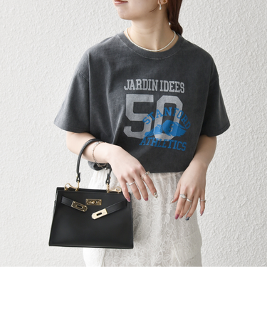 【SHIPS any別注】KNiTS:〈洗濯機可能〉ラウンドヘム プリント ショート TEE