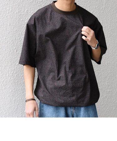 SHIPS any:〈撥水/軽量/ストレッチ〉SOLOTEX(R) シアサッカー スピンドル Tシャツ(セットアップ対応)25SS◇