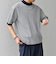 SHIPS any:〈接触冷感〉ハイゲージリネン ミックス サマーニット モックネック Tシャツ◇