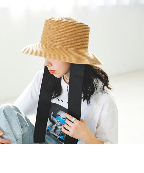 quaranciel: リボン付き ペーパー ハット