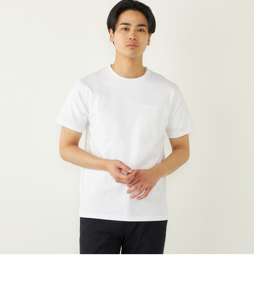 SHIPS Colors:〈接触冷感〉シルケット コットン クルーネック TEE◇