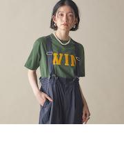 SHIPS NINE CASE:〈洗濯機可能〉パッチワーク ロゴ TEE