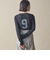 NINE CASE:〈洗濯機可能〉ロゴ ロング スリーブ TEE