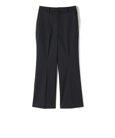 SHIPS Primary Navy Label:センタープレス ストレート ライン パンツ