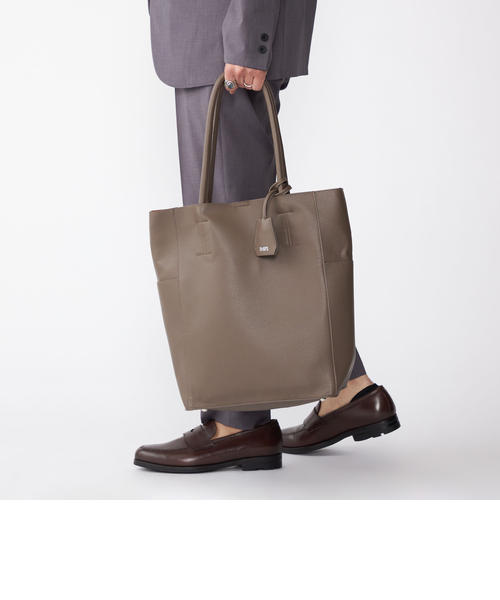 WEB限定】SHIPS: 合成皮革 ヴァーティカル ビズ トート バッグ