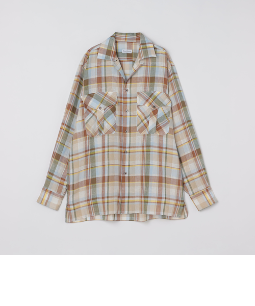 SHIPS別注】Errico Formicola: オープンカラー マドラスチェック