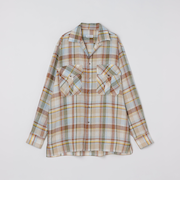 【SHIPS別注】Errico Formicola: オープンカラー マドラスチェック シャツ