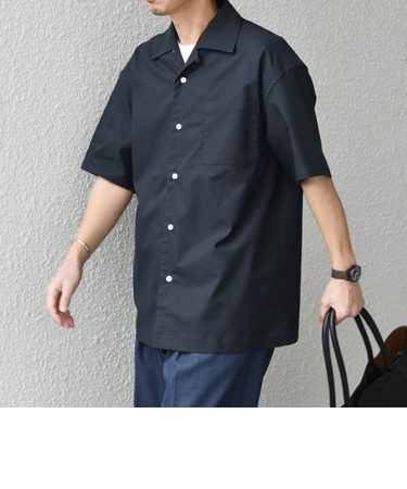 SHIPS any:〈接触冷感/遮熱等〉ハイブリッドリネン オープンカラー シャツ(セットアップ対応)◇