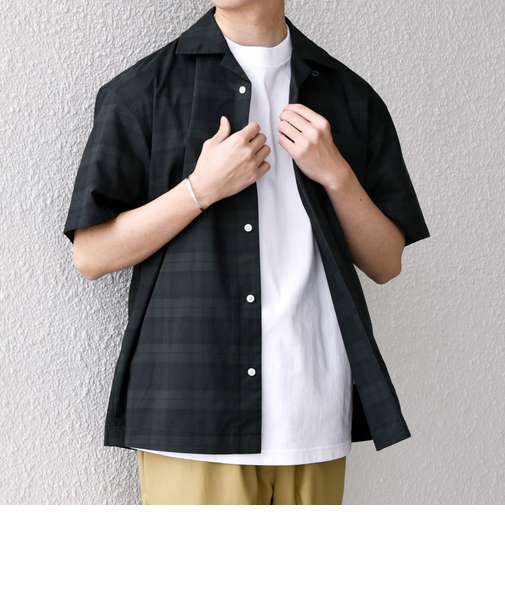 SHIPS any:〈接触冷感/遮熱等〉ハイブリッドリネン オープンカラー シャツ(セットアップ対応)◇