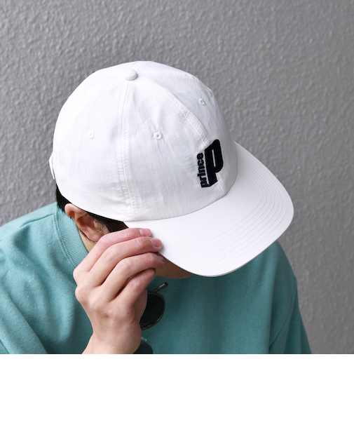 【SHIPS any別注】prince:〈撥水/UVカット/遮熱〉ロゴ 刺繍 デザイン ナイロン キャップ◇