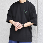 SHIPS any:〈撥水加工〉Teflon EcoElite(TM) 刺繍 バックプリント ロゴ Tシャツ◇