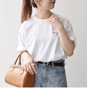 SHIPS any:〈撥水加工〉Teflon EcoElite(TM) 刺繍 バックプリント ロゴ Tシャツ◇