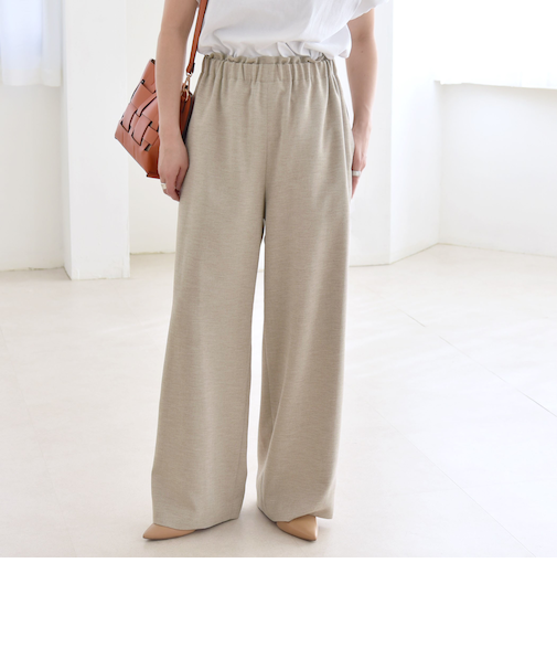 quaranciel:〈洗濯機可能〉ウーステッド イージー ワイドパンツ