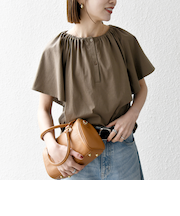 SHIPS any:〈UVカット/接触冷感/吸水速乾/洗濯機可能〉USAコットン フレア TEE