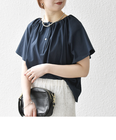 SHIPS any:〈UVカット/接触冷感/吸水速乾/洗濯機可能〉USAコットン フレア TEE
