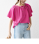 SHIPS any:〈UVカット/接触冷感/吸水速乾/洗濯機可能〉USAコットン フレア TEE