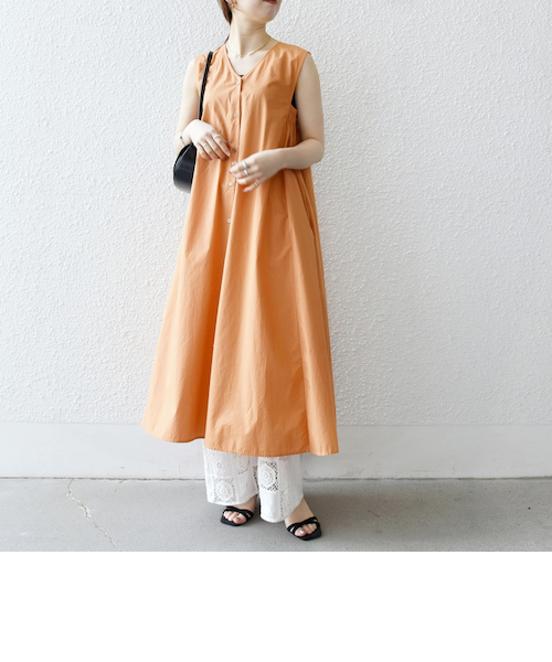 arc ノースリーブワンピース オレンジ　40 arc ノースリーブワンピース オレンジ 40 arc ノースリーブ
